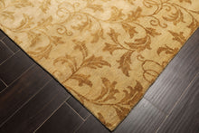 8x10 Beige, Gold, Muted Earth Tones Color Hand Knotted Tibetan Wool Transitional Oriental Rug
