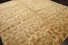 8x10 Beige, Gold, Muted Earth Tones Color Hand Knotted Tibetan Wool Transitional Oriental Rug