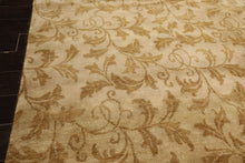 8x10 Beige, Gold, Muted Earth Tones Color Hand Knotted Tibetan Wool Transitional Oriental Rug