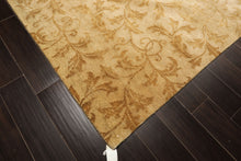8x10 Beige, Gold, Muted Earth Tones Color Hand Knotted Tibetan Wool Transitional Oriental Rug