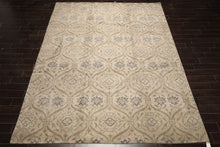 9x12 Gray, Taupe, Slate Color Hand Knotted Tibetan Wool Transitional Oriental Rug