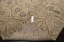 9x12 Gray, Taupe, Slate Color Hand Knotted Tibetan Wool Transitional Oriental Rug