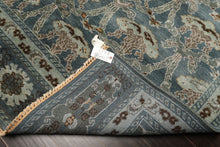 8x10 Aqua, Taupe, Brown Color Hand Knotted Tibetan Wool Traditional Oriental Rug