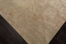 9x12 Beige, Gray, Taupe Color Hand Knotted Sherpa Wool and Silk Modern Oriental Rug