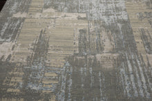 9x12 Gray, Beige, Ivory Color Hand Knotted Sherpa Wool and Silk Modern Oriental Rug