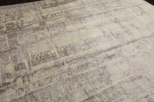 8x10 Lavender, Mint, Gray Color Hand Loomed Sherpa Wool and Silk Modern Oriental Rug