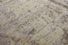 8x10 Lavender, Mint, Gray Color Hand Loomed Sherpa Wool and Silk Modern Oriental Rug