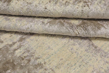 8x10 Lavender, Mint, Gray Color Hand Loomed Sherpa Wool and Silk Modern Oriental Rug
