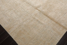 8x10 Beige, Gray, Muted Earth Tones Color Hand Loomed Sherpa Wool and Silk Modern Oriental Rug