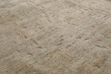 8x10 Beige, Gray, Muted Earth Tones Color Hand Loomed Sherpa Wool and Silk Modern Oriental Rug