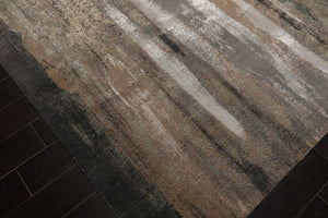 8x10 Beige, Gray, Taupe Color Hand Knotted Sherpa Wool and Silk Modern Oriental Rug