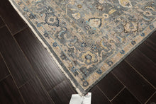 8x10 Slate, Blue, Gray Color Hand Knotted Oushak Wool Traditional Oriental Rug