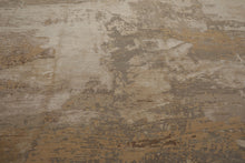 9x12 Beige, Tan, Gray Color Hand Knotted Sherpa Wool and Silk Modern Oriental Rug