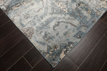 8x10 Slate, Blue, Gray Color Hand Knotted Sherpa Bamboo Silk Modern & Contemporary Oriental Rug