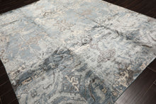 8x10 Slate, Blue, Gray Color Hand Knotted Sherpa Bamboo Silk Modern & Contemporary Oriental Rug