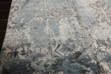 8x10 Slate, Blue, Gray Color Hand Knotted Sherpa Bamboo Silk Modern & Contemporary Oriental Rug