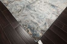 8x10 Slate, Blue, Gray Color Hand Knotted Sherpa Bamboo Silk Modern & Contemporary Oriental Rug