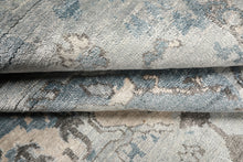 8x10 Slate, Blue, Gray Color Hand Knotted Sherpa Bamboo Silk Modern & Contemporary Oriental Rug
