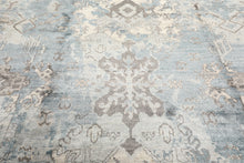 8x10 Slate, Blue, Gray Color Hand Knotted Sherpa Bamboo Silk Modern & Contemporary Oriental Rug