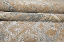 10x14 Beige, Gray, Tan Color Hand Knotted Sherpa Wool and Silk Modern Oriental Rug