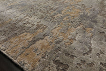 10x14 Beige, Gray, Tan Color Hand Knotted Sherpa Wool and Silk Modern Oriental Rug