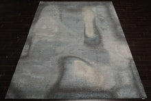10x14 Gray, Beige, Celadon Color Hand Knotted Sherpa Wool and Silk Modern Oriental Rug