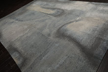 10x14 Gray, Beige, Celadon Color Hand Knotted Sherpa Wool and Silk Modern Oriental Rug