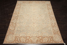 10x14 Seafoam, Mocha, Ivory Color Hand Knotted Peshawar Wool Traditional Oriental Rug