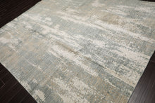 8x10 Gray, Beige, Ivory Color Hand Loomed Sherpa Wool and Silk Modern Oriental Rug