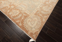 10x14 Seafoam, Mocha, Ivory Color Hand Knotted Peshawar Wool Traditional Oriental Rug