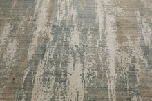 8x10 Gray, Beige, Ivory Color Hand Loomed Sherpa Wool and Silk Modern Oriental Rug