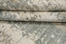 8x10 Gray, Beige, Ivory Color Hand Loomed Sherpa Wool and Silk Modern Oriental Rug