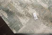 8x10 Gray, Beige, Ivory Color Hand Loomed Sherpa Wool and Silk Modern Oriental Rug