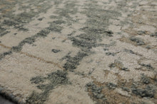 8x10 Gray, Beige, Ivory Color Hand Loomed Sherpa Wool and Silk Modern Oriental Rug