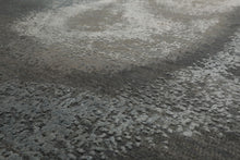 6x9 Gray, Beige, Blue Color Hand Knotted Sherpa Wool and Silk Modern Oriental Rug