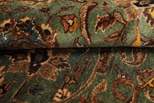 8 Round Sage, Beige, Maroon Color Hand Knotted Agra New Zealand Wool & Silk Traditional Oriental Rug