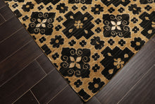 Multi Size Brown Charcoal Beige Color Hand Loomed Tibetan Wool & Bamboo Silk Modern & Contemporary Oriental Rug