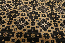 Multi Size Brown Charcoal Beige Color Hand Loomed Tibetan Wool & Bamboo Silk Modern & Contemporary Oriental Rug