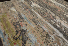 9x12 Beige, Tan, Gray Color Hand Knotted Sherpa Wool and Silk Modern Oriental Rug