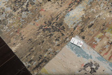 9x12 Beige, Tan, Gray Color Hand Knotted Sherpa Wool and Silk Modern Oriental Rug