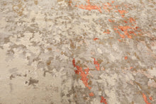 6x9 Beige, Brown, Gray Color Hand Knotted Tibetan Wool & Bamboo Silk Modern & Contemporary Oriental Rug