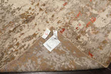 6x9 Beige, Brown, Gray Color Hand Knotted Tibetan Wool & Bamboo Silk Modern & Contemporary Oriental Rug