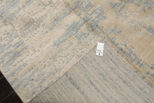 8x10 Ivory, Beige, Slate Color Hand Loomed Sherpa Wool and Silk Modern Oriental Rug