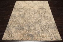 8x10 Beige, Greenish, Gray Color Hand Knotted Tibetan Wool Transitional Oriental Rug