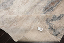 9x12 Beige, Ivory, Gray Color Hand Knotted Sherpa Wool and Silk Modern Oriental Rug