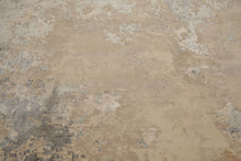 10x14 Beige, Gray, Ivory Color Hand Knotted Sherpa Wool and Silk Modern Oriental Rug