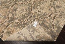 8x10 Beige, Greenish, Gray Color Hand Knotted Tibetan Wool Transitional Oriental Rug