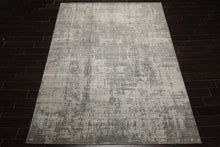 8x10 Tone on Tone Gray, , Color Hand Loomed Sherpa Wool and Silk Modern Oriental Rug