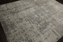 8x10 Tone on Tone Gray, , Color Hand Loomed Sherpa Wool and Silk Modern Oriental Rug