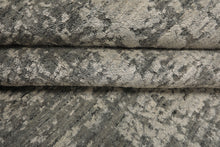 8x10 Tone on Tone Gray, , Color Hand Loomed Sherpa Wool and Silk Modern Oriental Rug